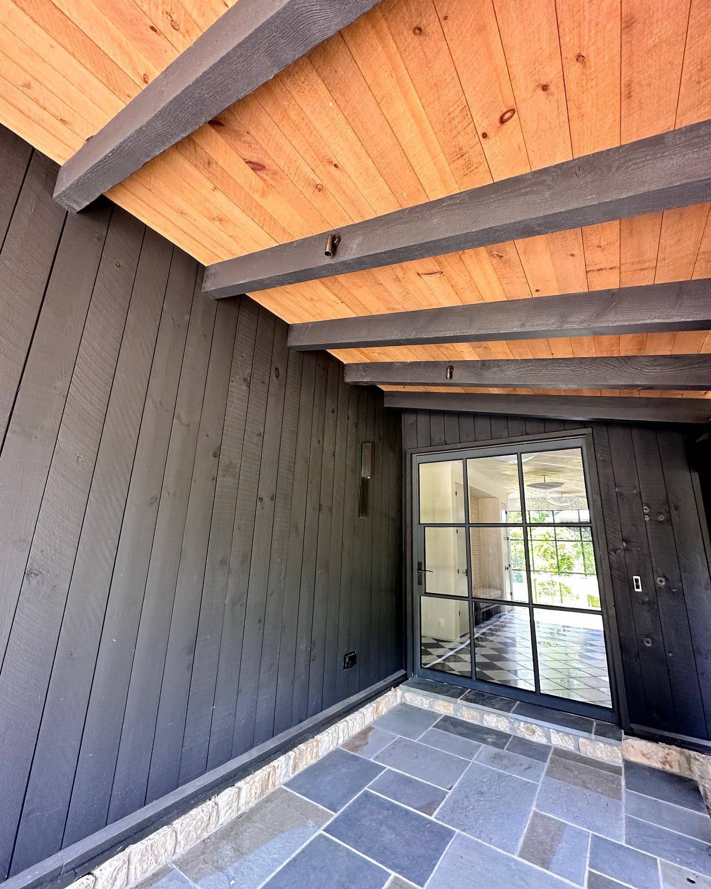 House Entry with timber beams